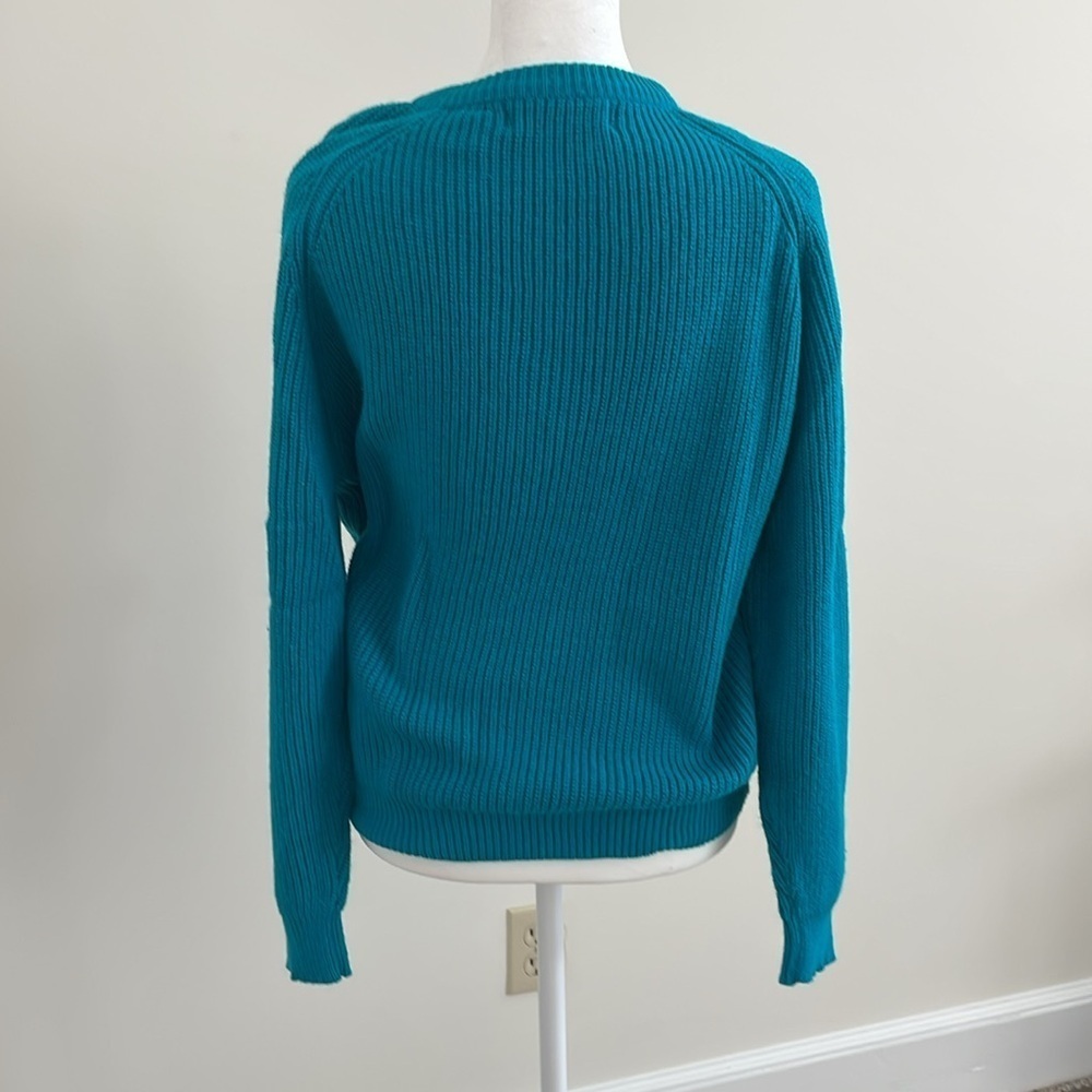 Gitano Teal Colored V Neck Sweater. Vtg Y2K - Picture 3 of 5